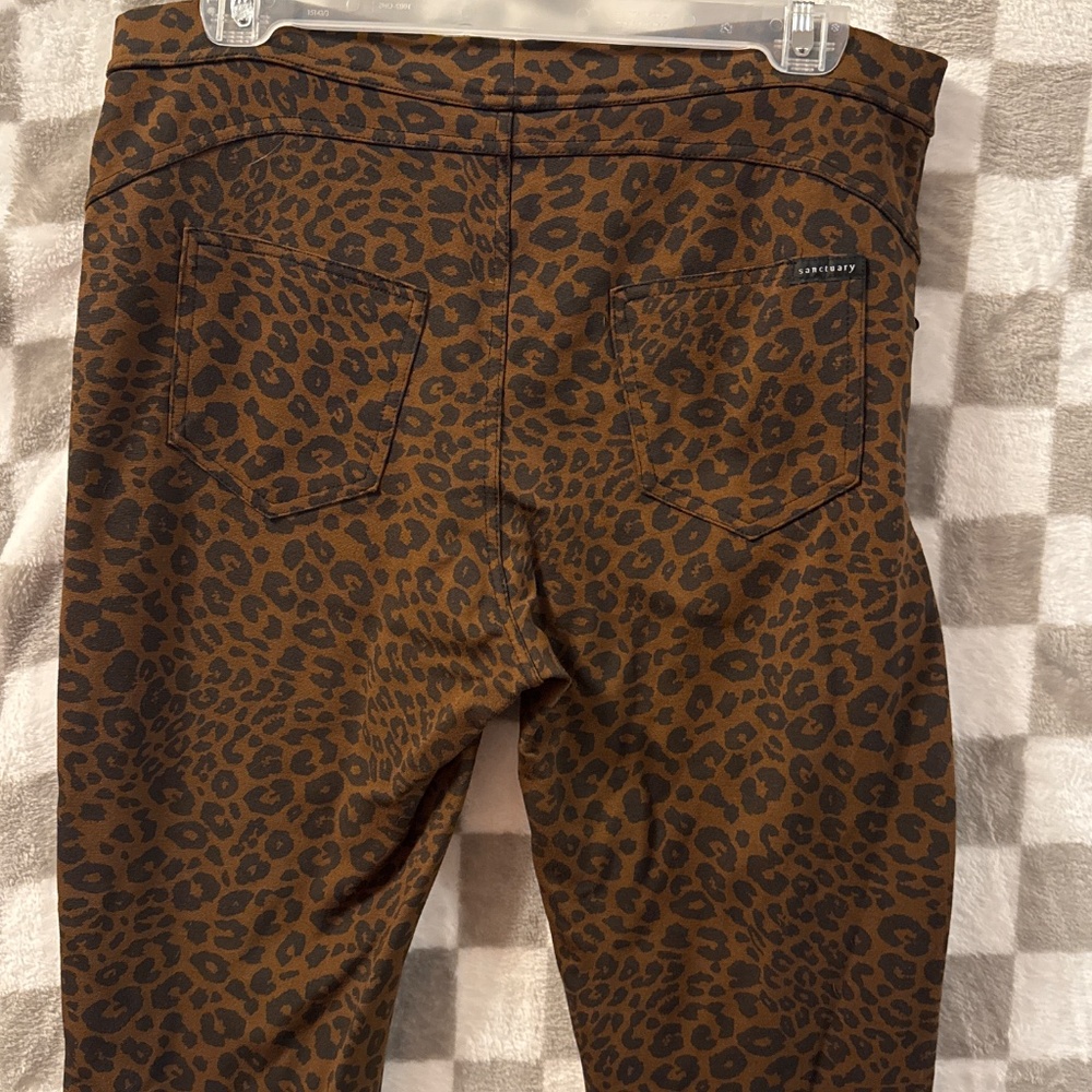Sanctuary Leopard Affair Social Standard Skinny Pants Size XL/ Extra Large - Picture 10 of 14